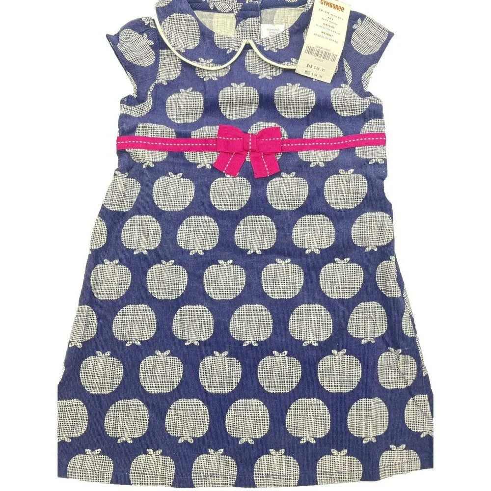 Gymboree Corduroy Baby Girl  Dress Size 18-24 months Included Diaper Cover